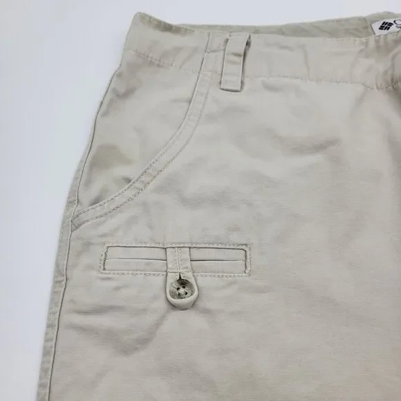 Columbia Women’s Capri Pants Size 10 Beige Small Stains Outdoor Hike Camp Travel - Picture 4 of 11